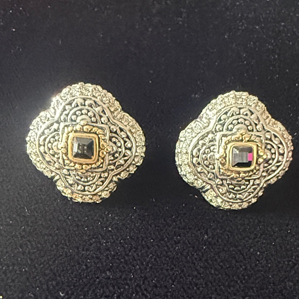 Elegant Gold and Silver Earrings